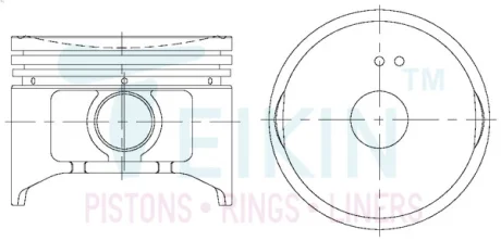 Поршни ремонт +1.00mm(к-кт на мотор) Nissan MA10 TEIKIN 44600100