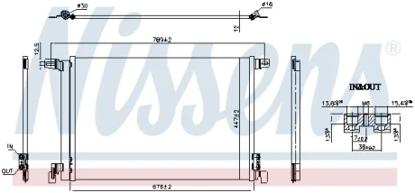 AUDI Радіатор кондиціонера (конденсатор) E-TRON 19-, Q8 E-TRON 22-, PORSCHE, BENTLEY, VW NISSENS 941266
