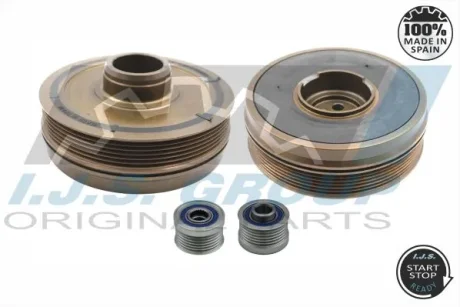 Шків колінвалу + шків генератора BMW X1 (F48)/X2 (F39) 14- B47/B48 IJS GROUP 17-1321KIT