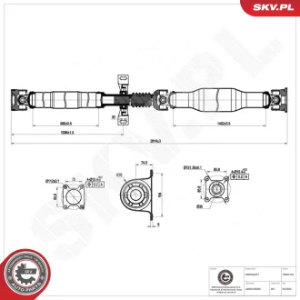 Карданний вал MERCEDES Sprinter VW Crafter SKV GERMANY 76SKV124
