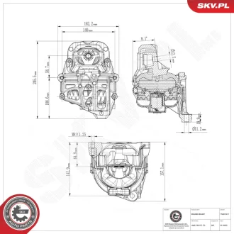 Підвіска двигуна AUDI A4 A5 A6 Q5 SKV GERMANY 75SKV217