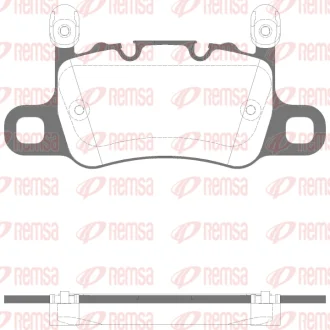 Комплект гальмівних накладок, дискове гальмо REMSA 159830