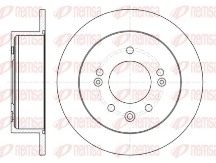 HYUNDAI диск гальмівний задн. Elantra 06- REMSA 61802.00
